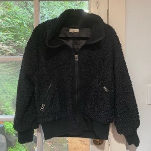 Fleece Sherpa Teddy Bomber Jacket